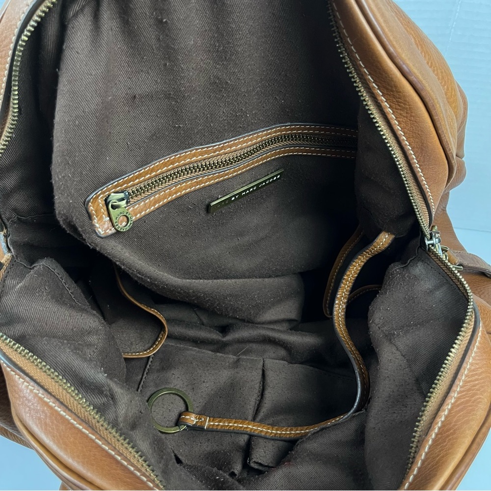 Marc by Marc Jacobs Classic Q Brown Leather 2Way Shoulder Bag Y2K Strap Vintage - Picture 11 of 12